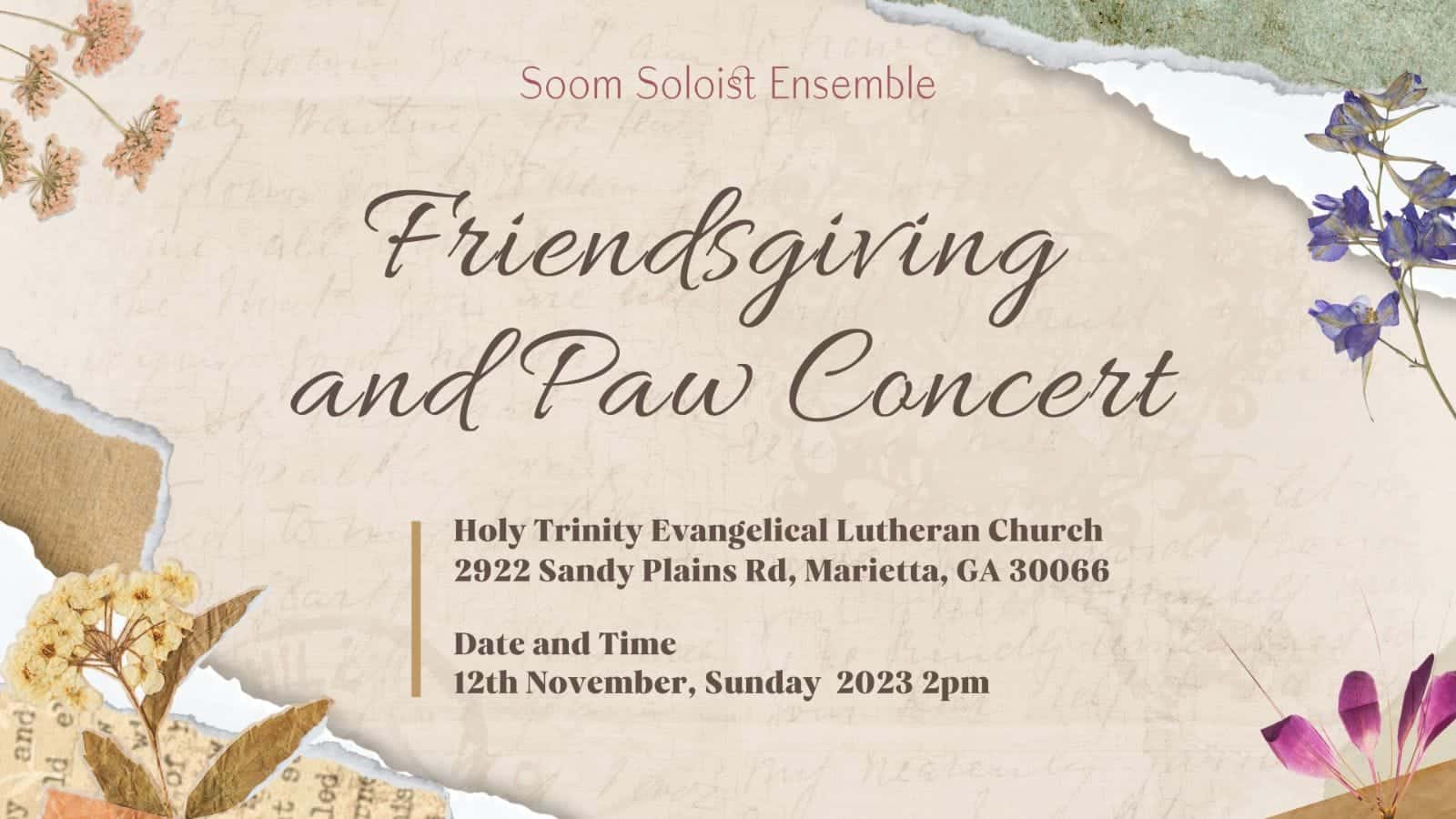 Friends Giving and Paw Concert